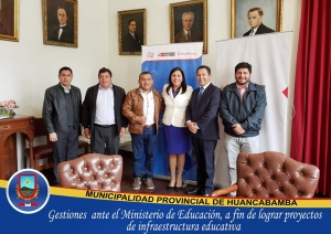 GESTIONES ANTE EL MINISTERIO DE EDUCACIÓN, A FIN DE LOGRAR PROYECTOS DE INFRAESTRUCTURA EDUCATIVA PARA NUESTRA PROVINCIA
