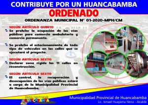 CONTRIBUYE CON EL ORDENAMIENTO DE HUANCABAMBA