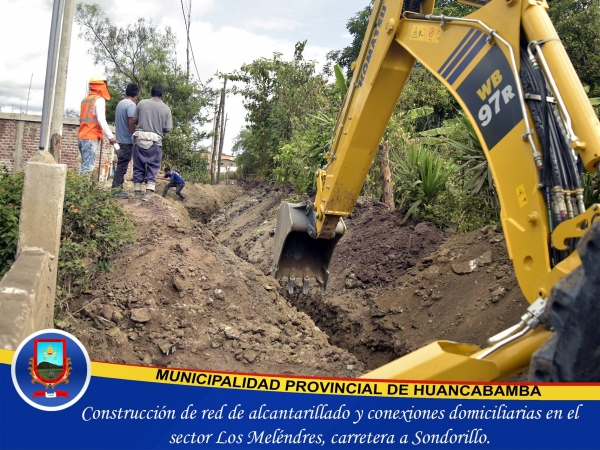 CONSTRUCCIÓN DE RED DE ALCANTARILLADO Y CONEXIONES DOMICILIARIAS EN EL SECTOR LOS MELÉNDRES